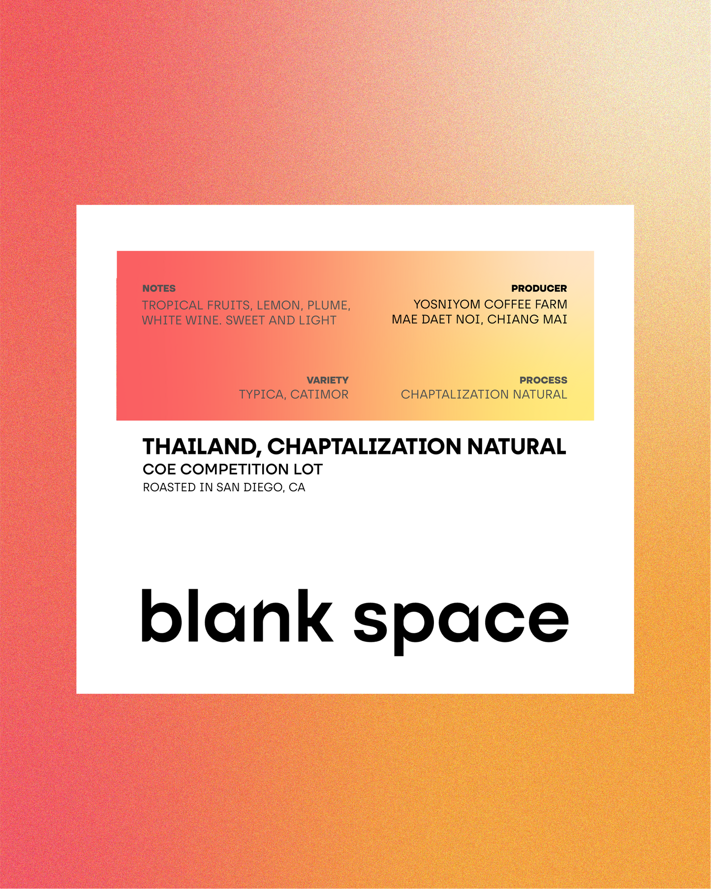 Thailand, Chaptalization Natural